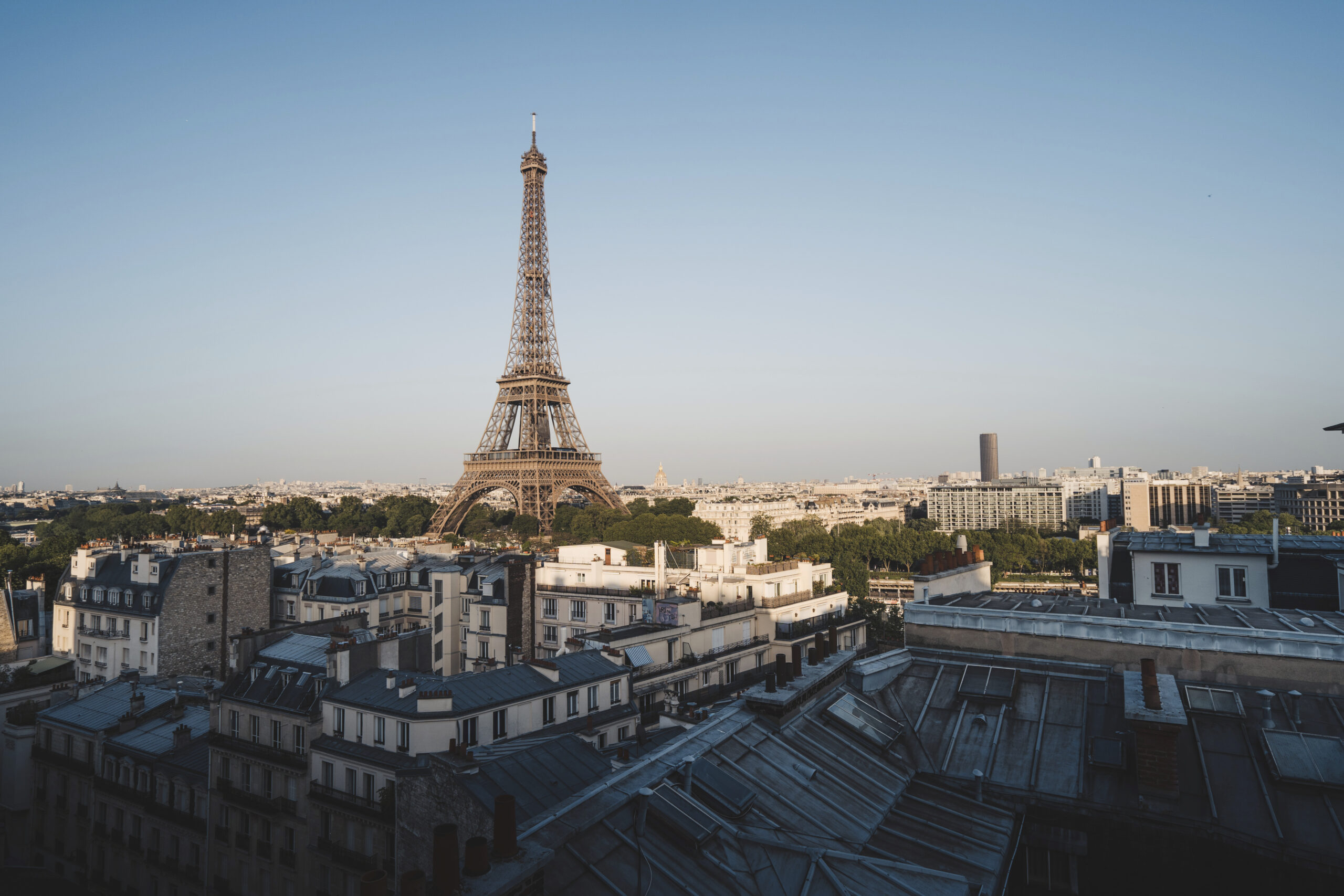 the eiffel tower at champ de mars in paris, france